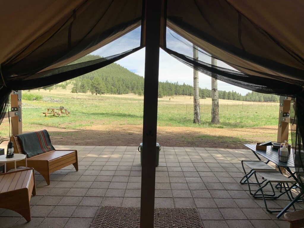Flagstaff welcome tent