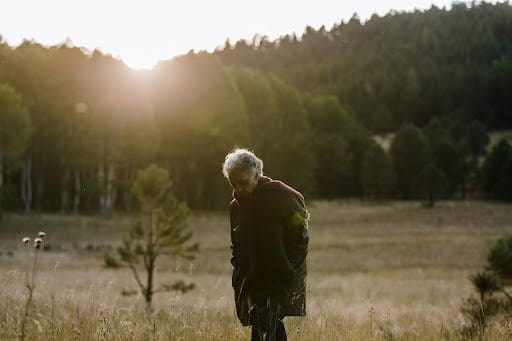 A woman walks through Better Place Forests Flagstaff
