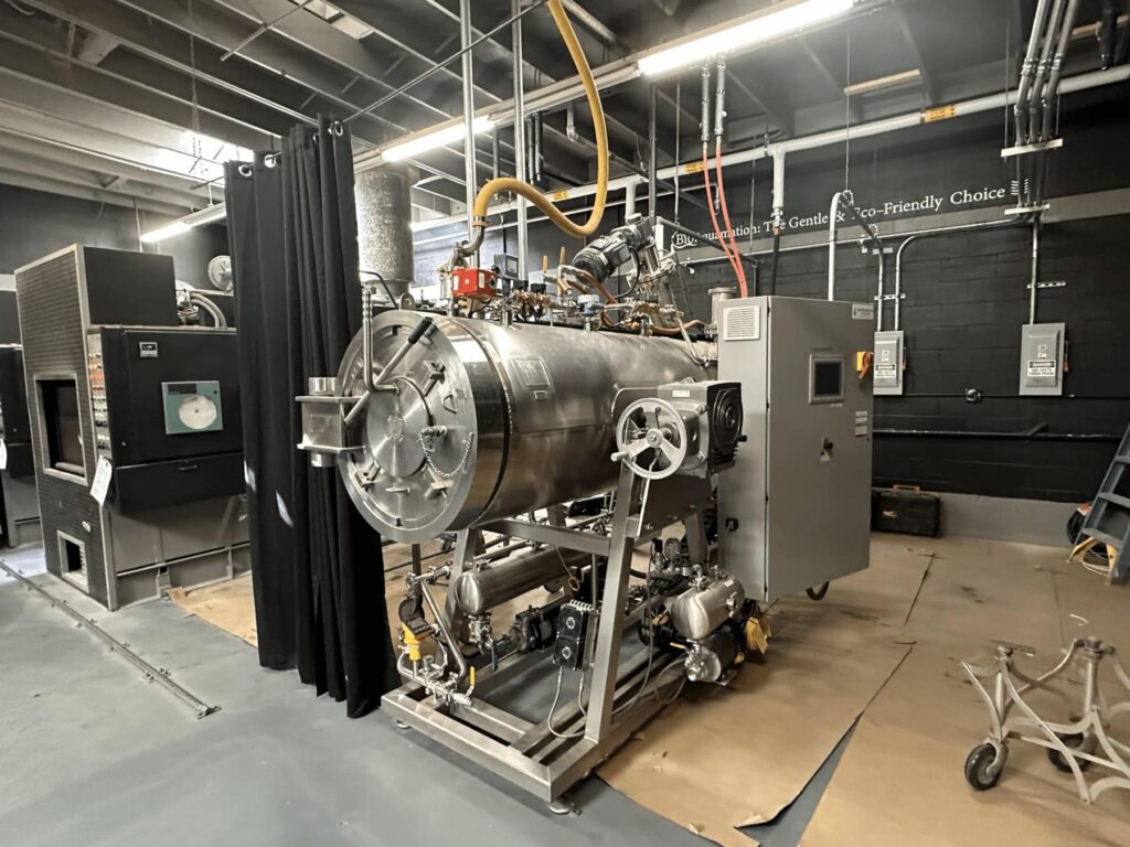 An alkaline hydrolysis machine used for water cremations. An example of alkaline hydrolysis in minnesota