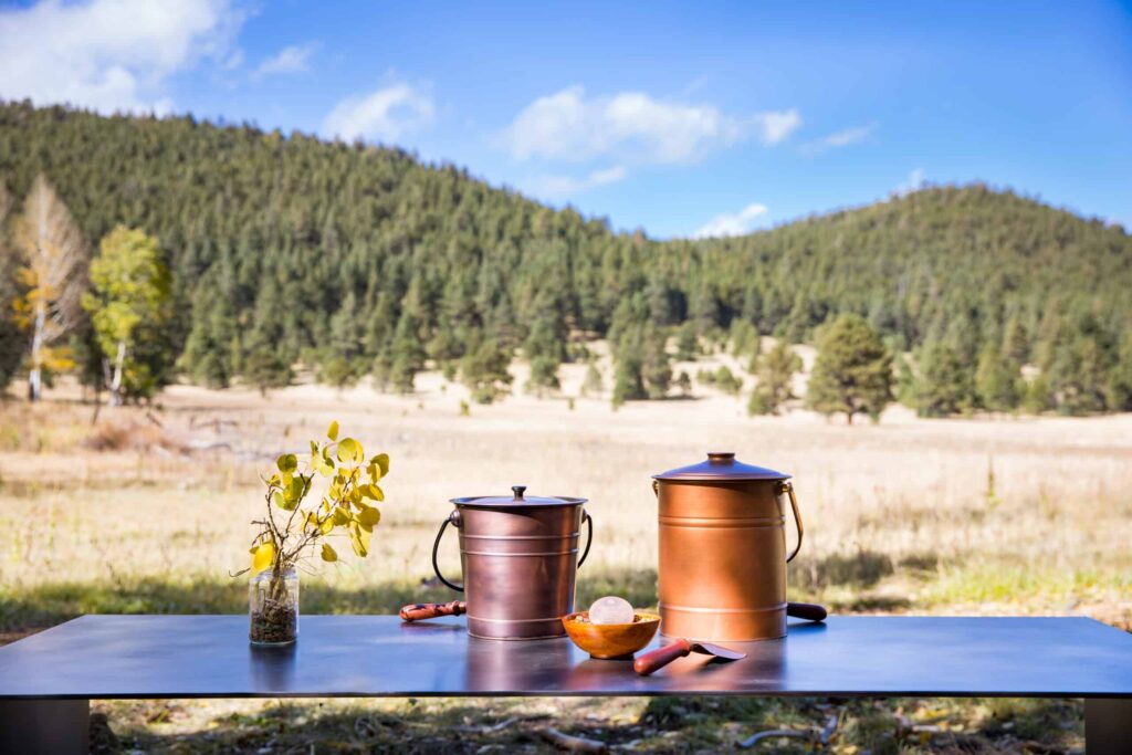 memorial table at our flagstaff memorial forest