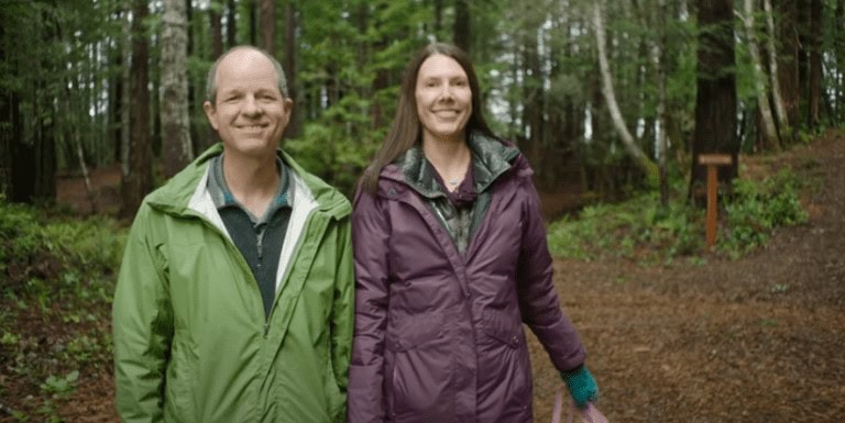 a couple in the memorial forest preplanning