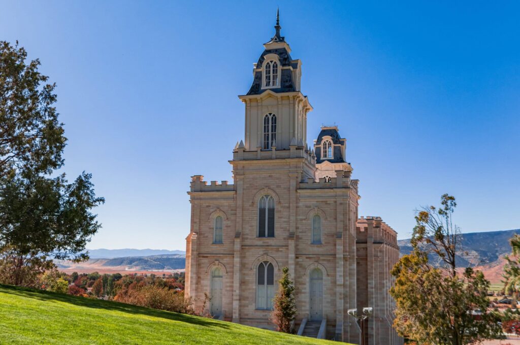 The Manti Mormon temple in Utah